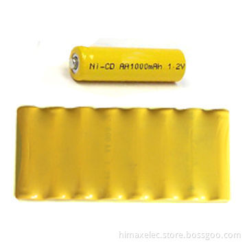 OEM 2.4V 3.6V 6V 12V NiCd AA 1,000mAh 9.6V battery pack
